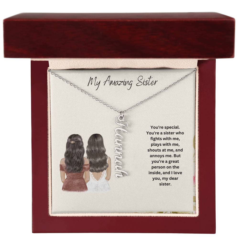 My Amazing Sister | You Are Special | Name Necklace