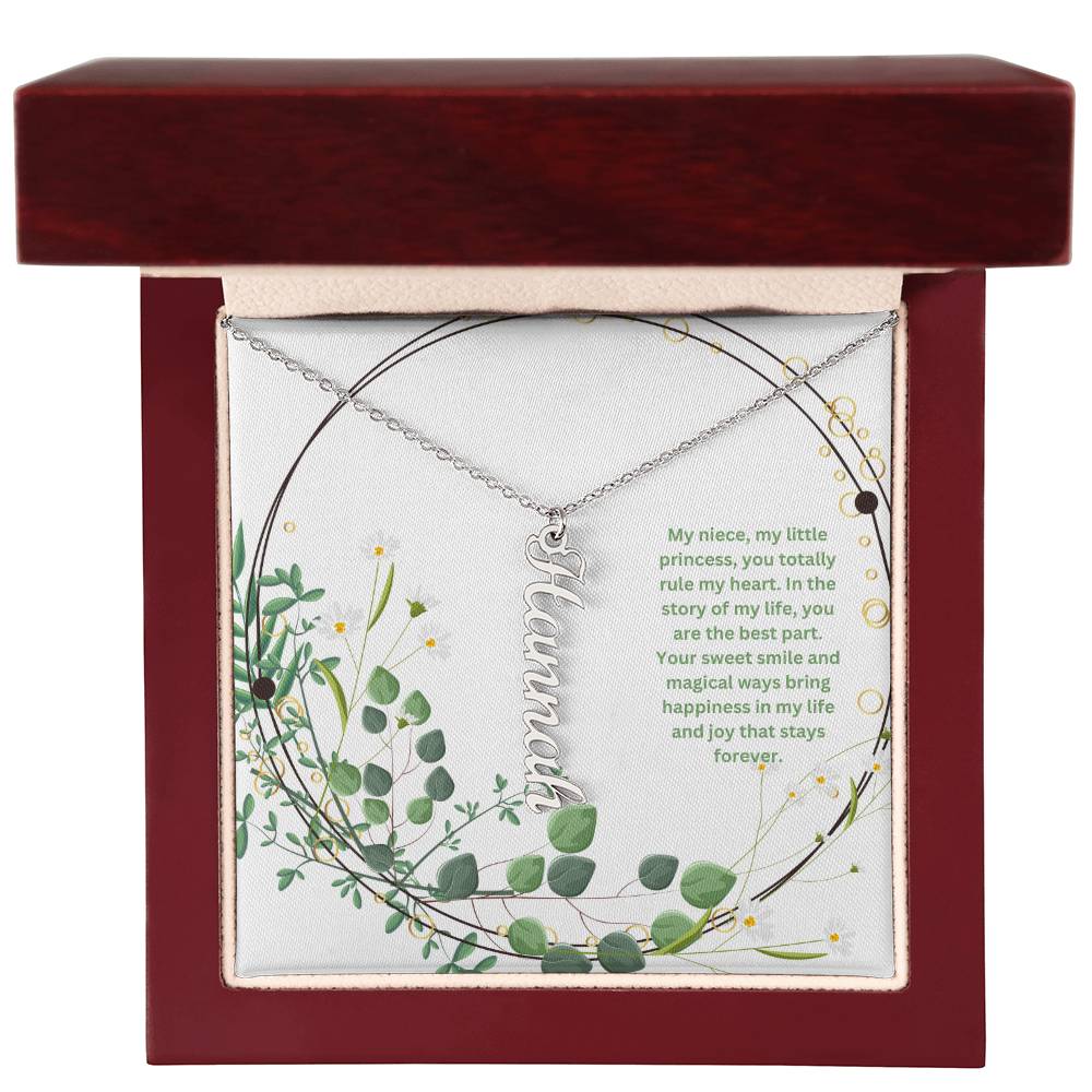 My Niece | You Totally Rule My Heart | Name Necklace