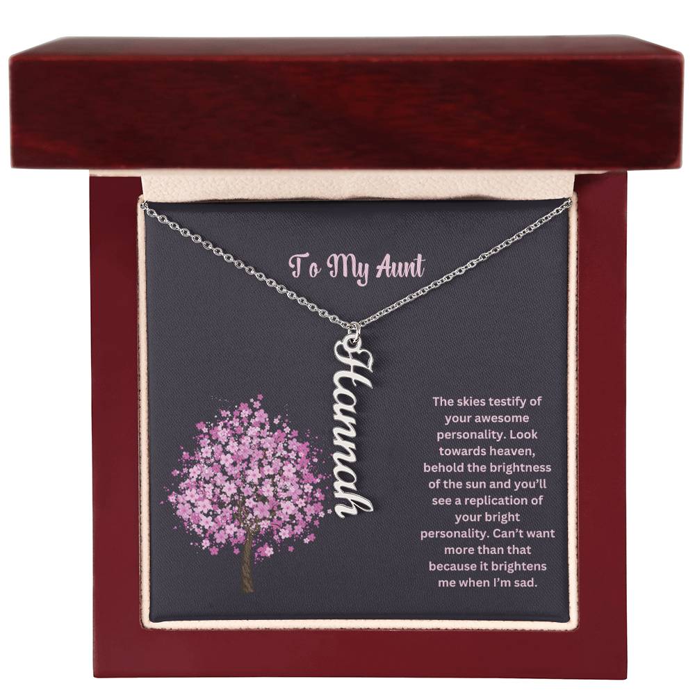 To My Aunt | Pendant Name Necklace