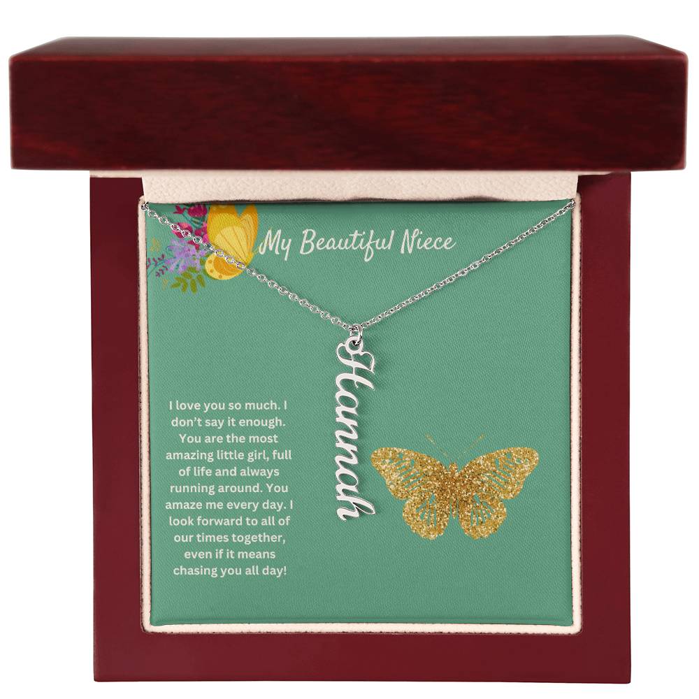 My Beautiful Niece | I Love You So Much | Name Necklace