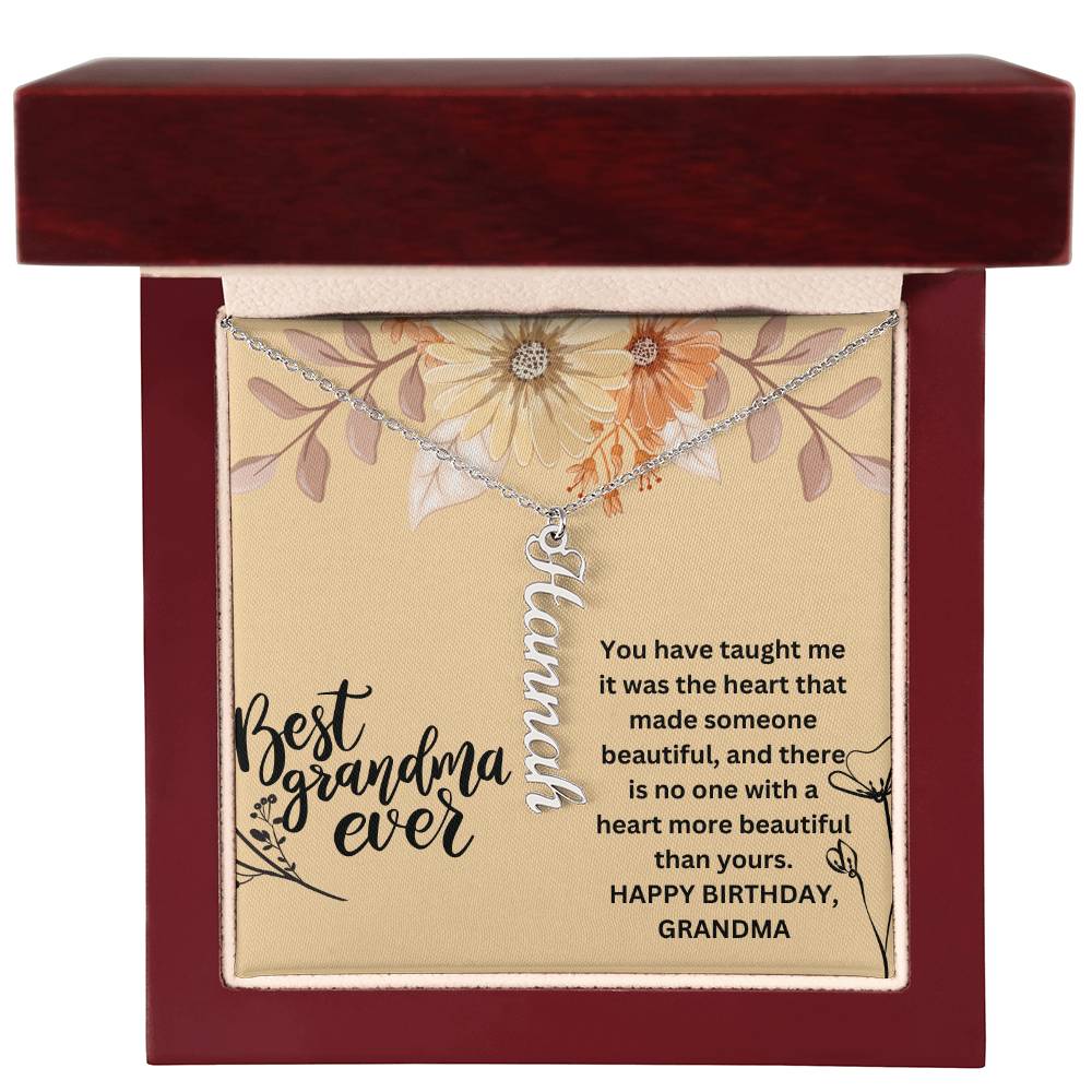 Best Grandma Ever | Happy Birthday | Name Necklace