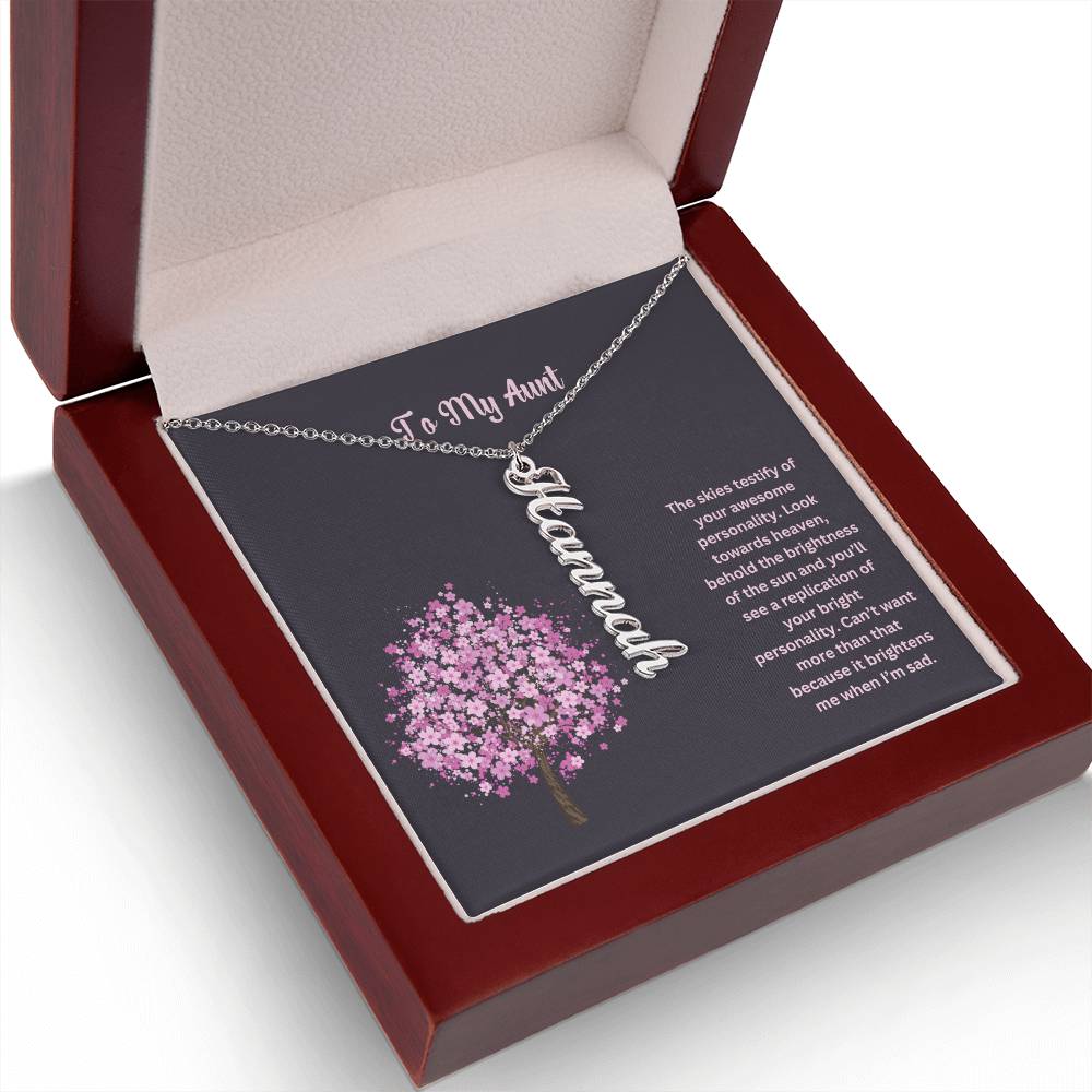 To My Aunt | Pendant Name Necklace