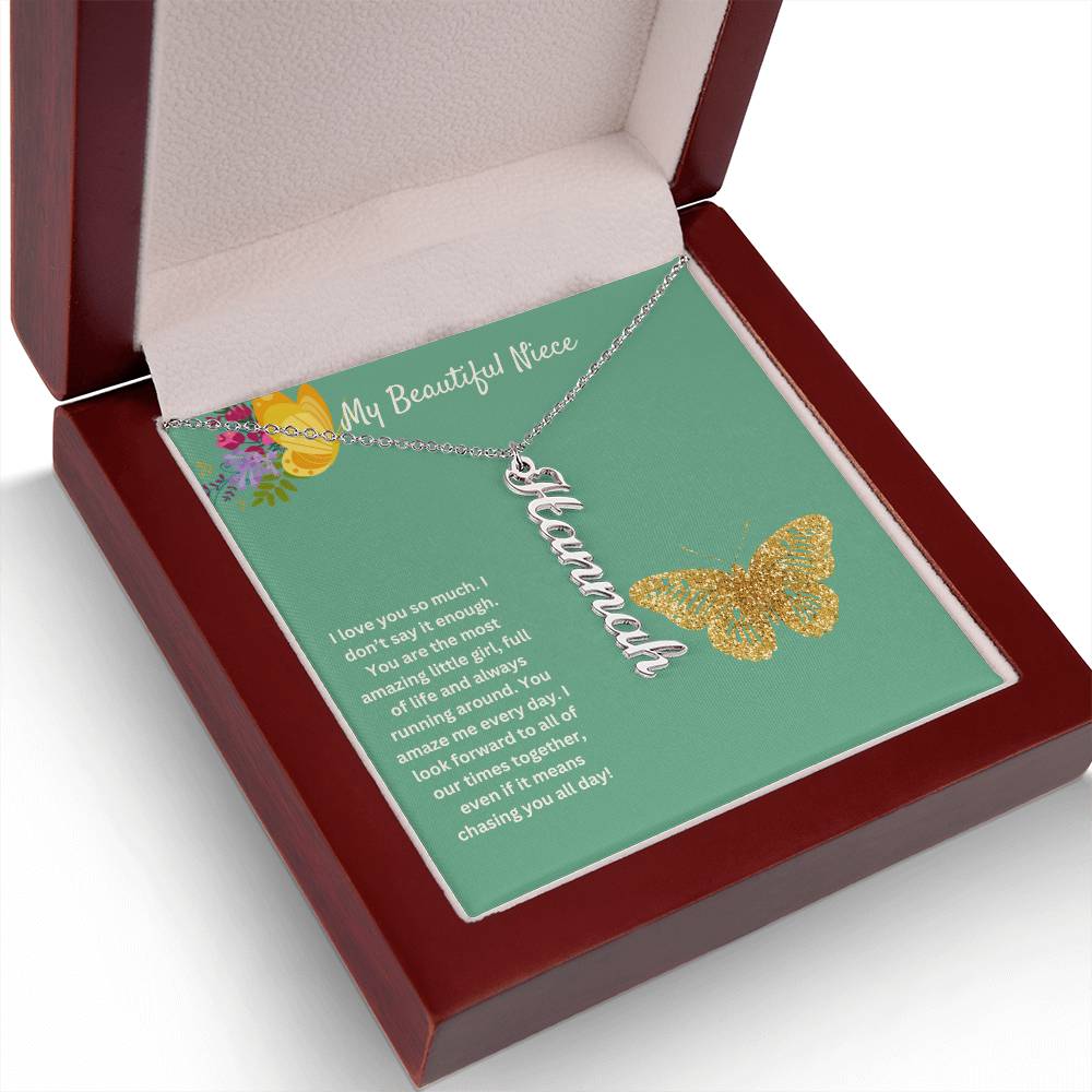 My Beautiful Niece | I Love You So Much | Name Necklace