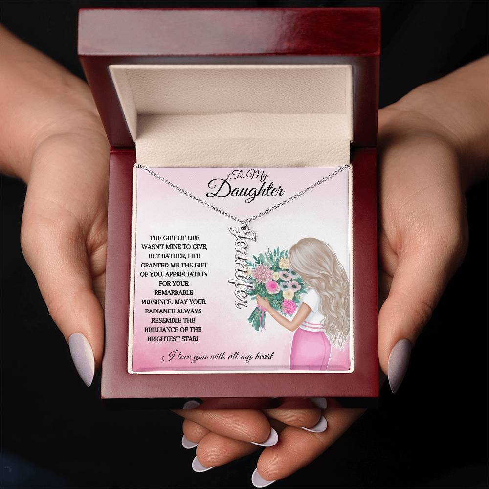 To My Daughter | I Love You With All My Heart | Pendant Name Necklace