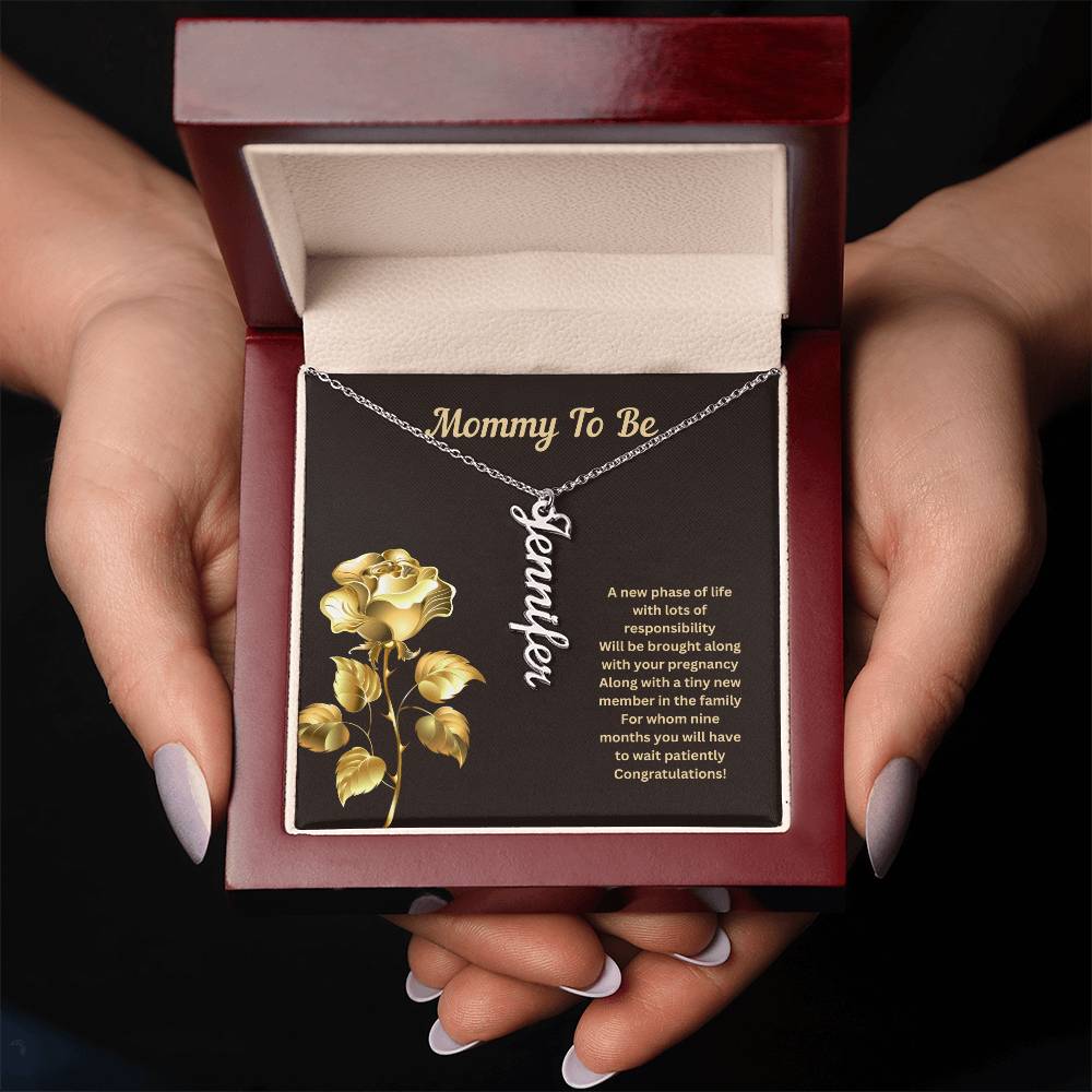 Mommy To Be | Congratulations | Pregnancy Name Necklace