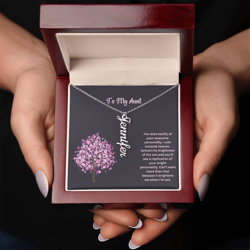 To My Aunt | Pendant Name Necklace