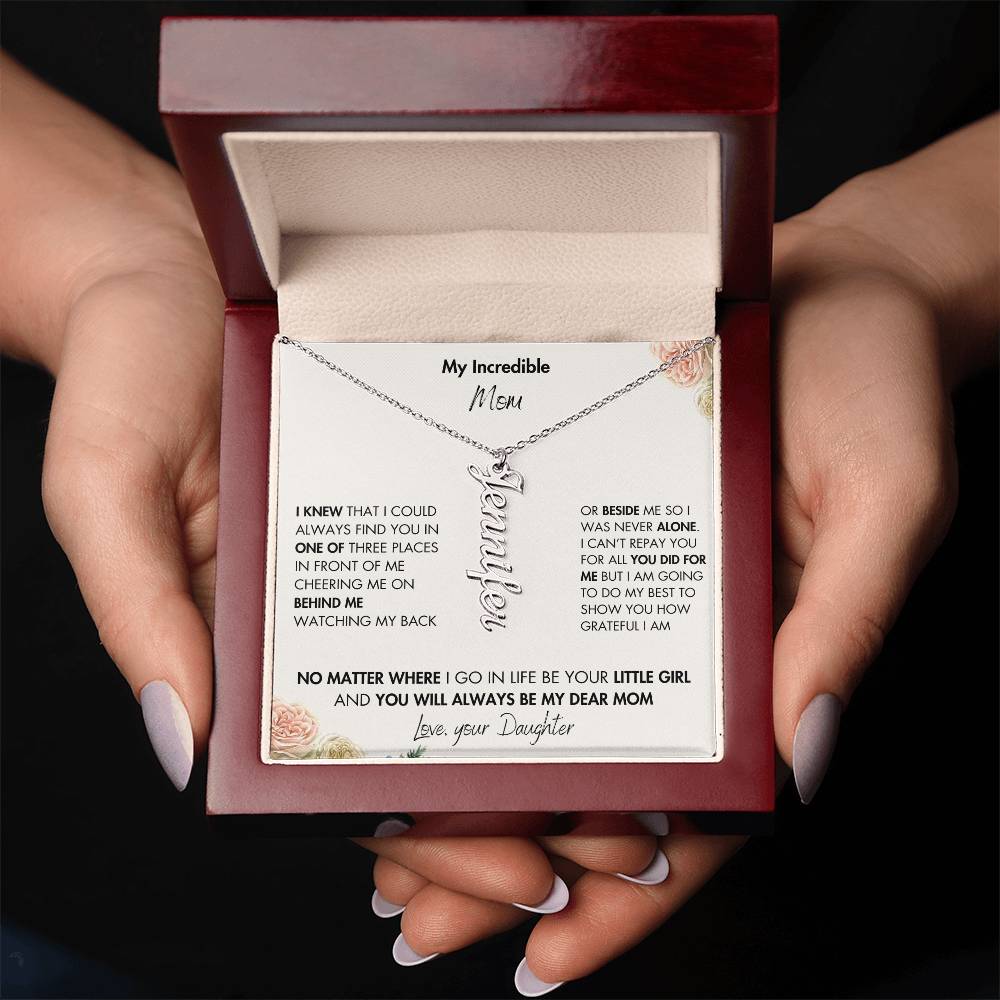 My Incredible Mom | Flower Name Necklace
