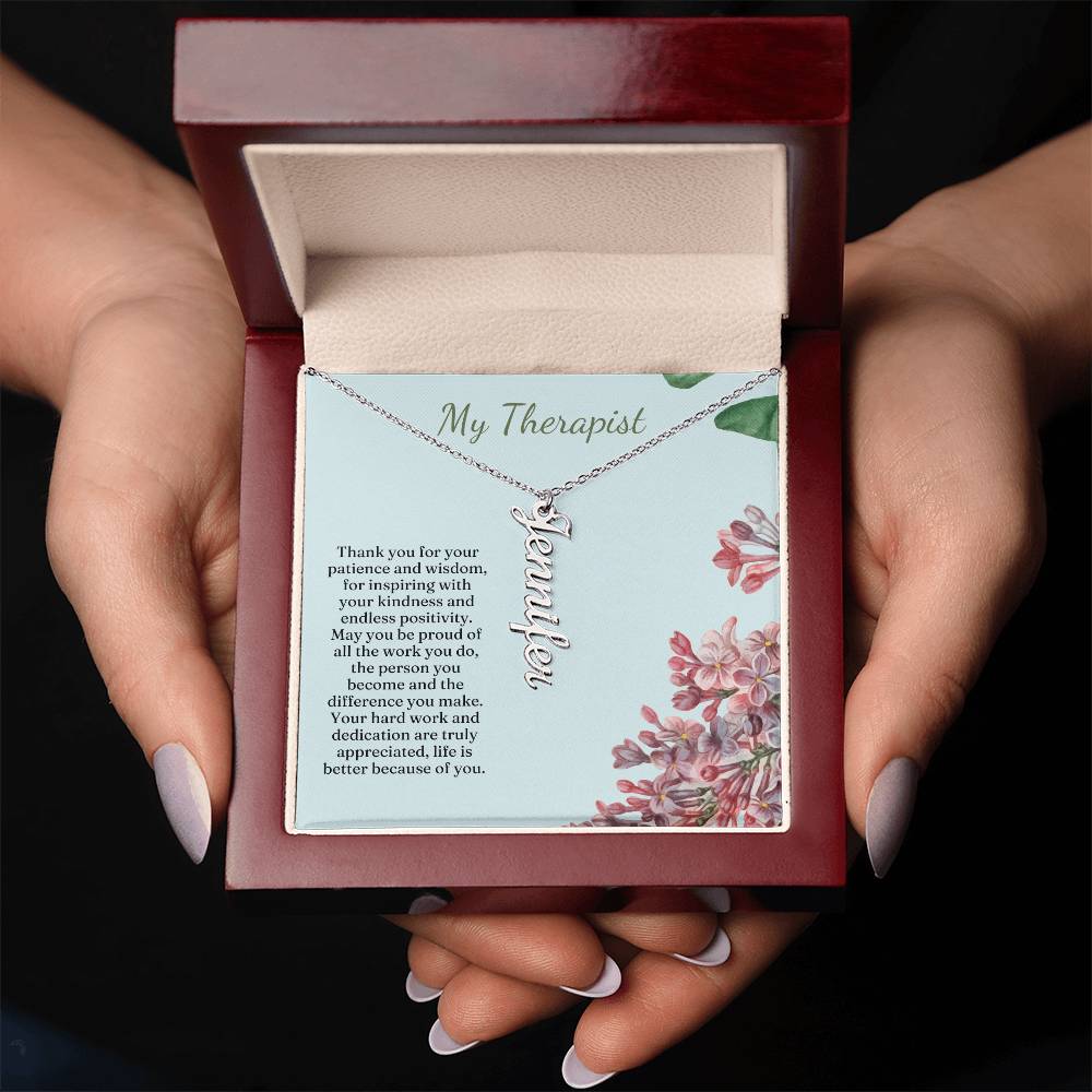 My Therapist | Thank You For Your Patience | Professional Name Pendant Necklace