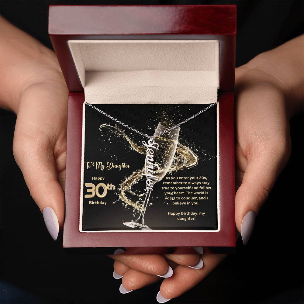 To My Daughter | Happy 30th Birthday | Custom Name Necklace