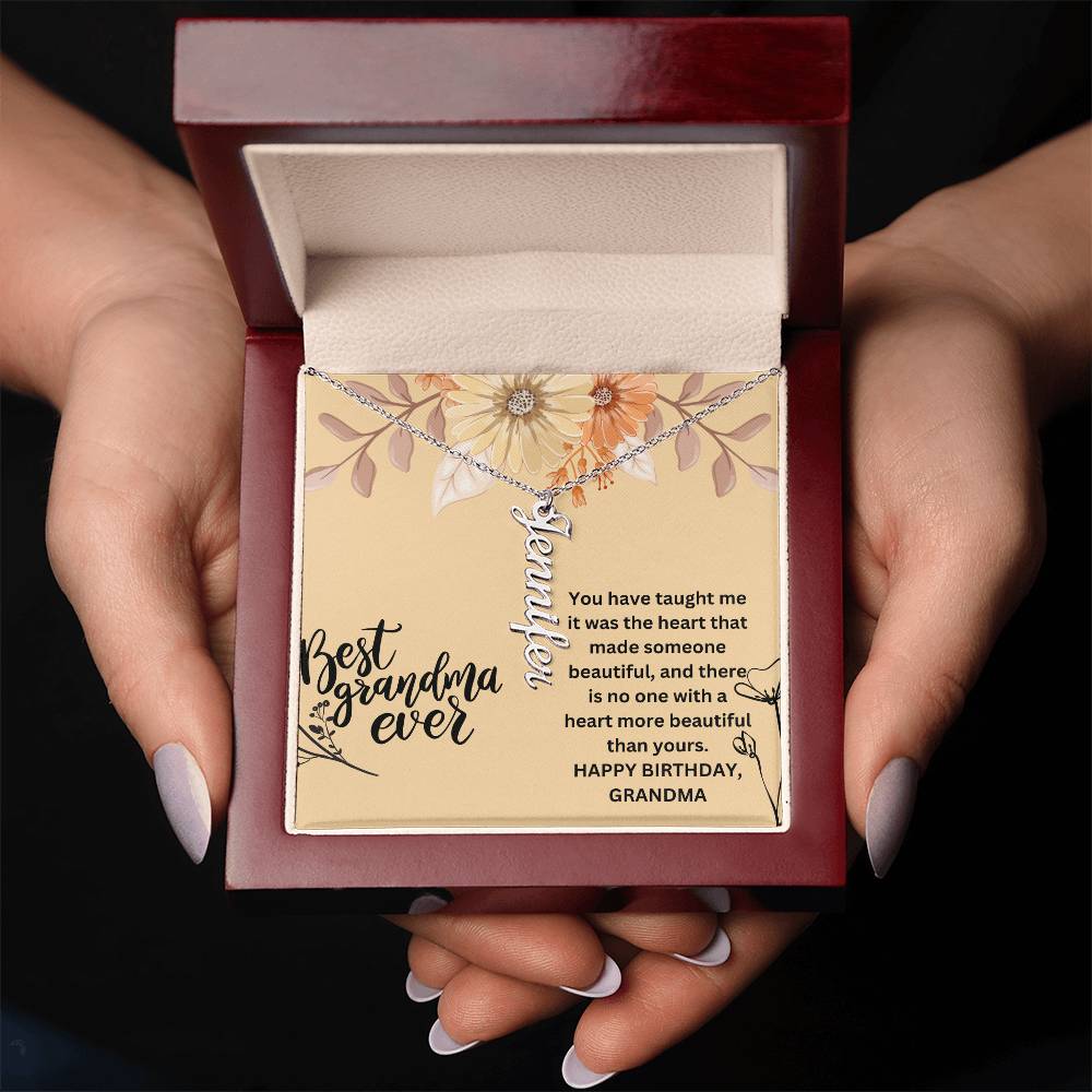 Best Grandma Ever | Happy Birthday | Name Necklace
