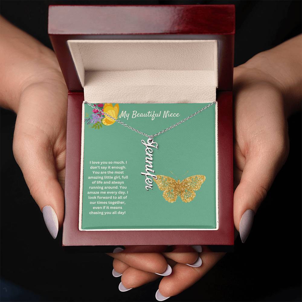 My Beautiful Niece | I Love You So Much | Name Necklace