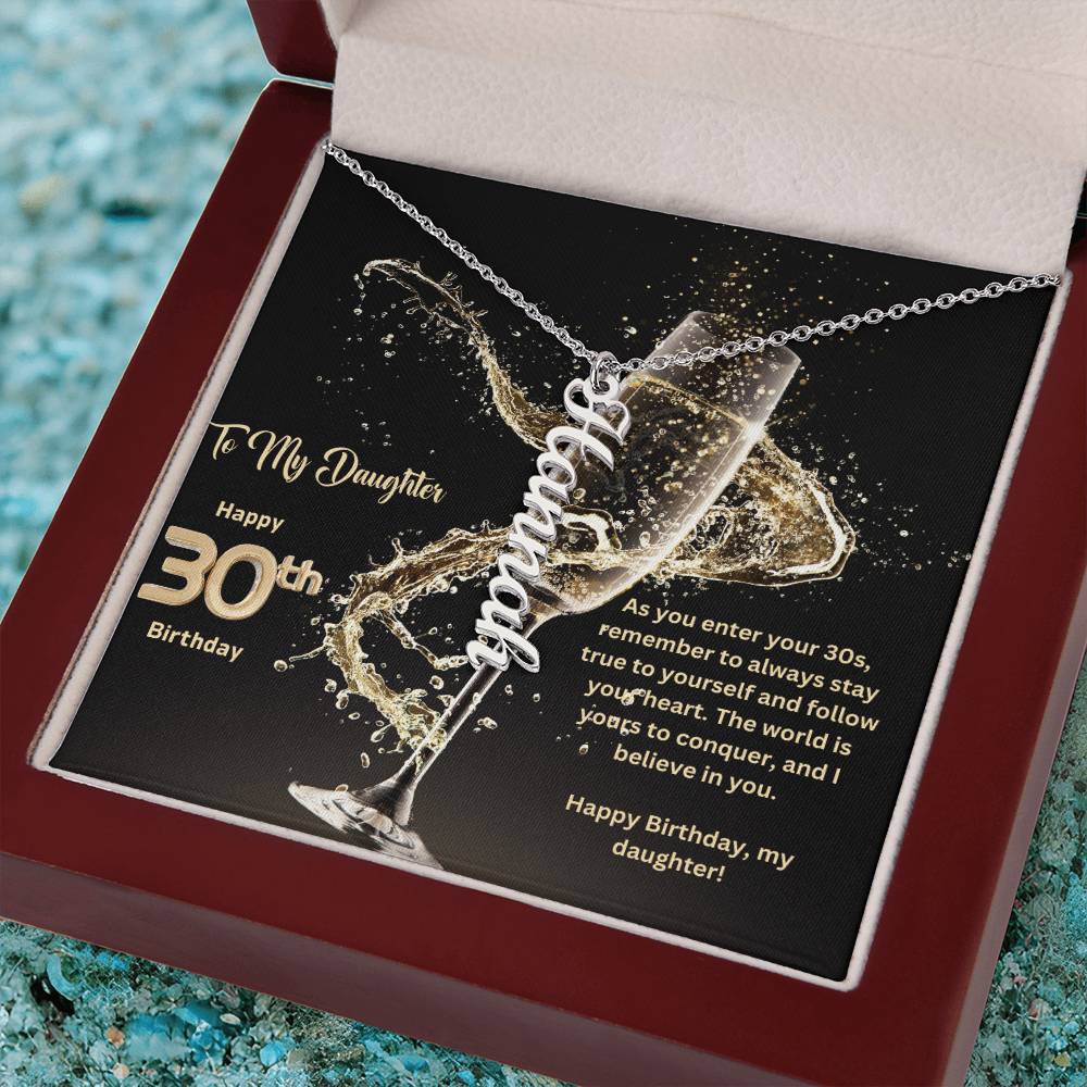 To My Daughter | Happy 30th Birthday | Custom Name Necklace