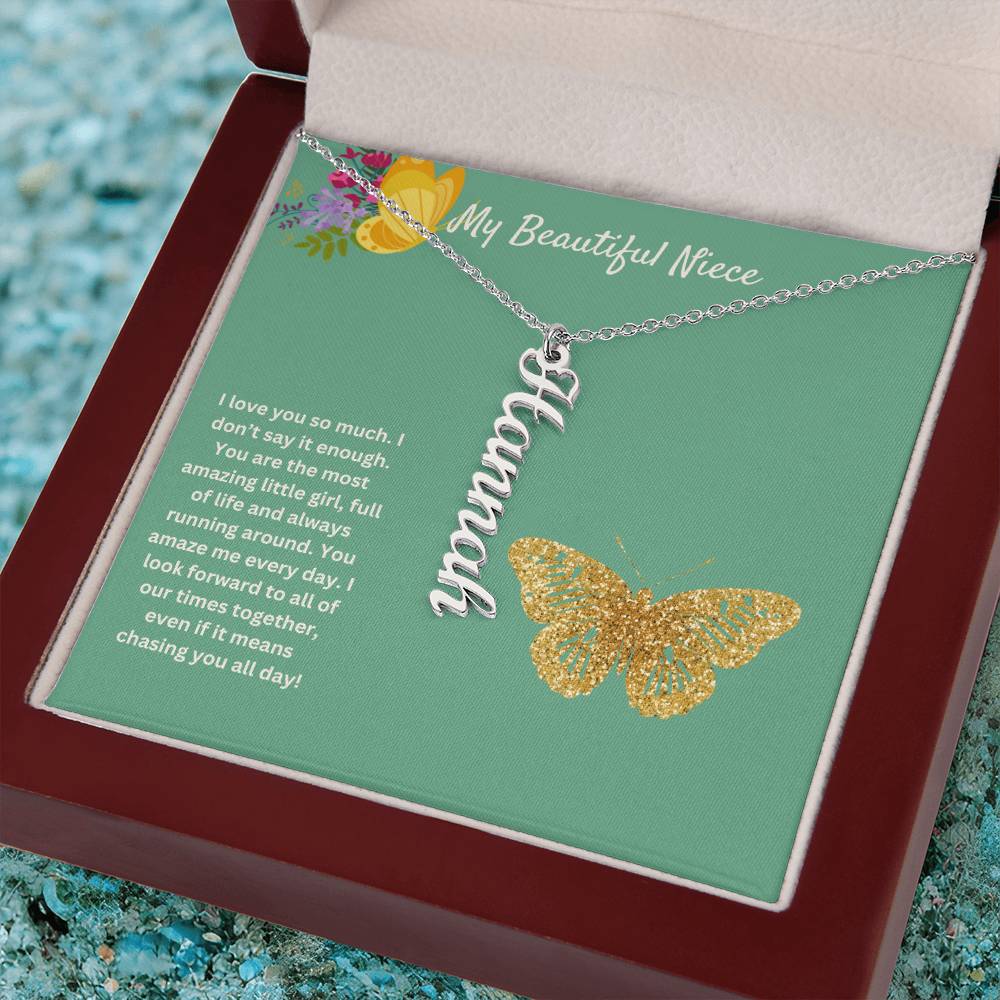 My Beautiful Niece | I Love You So Much | Name Necklace