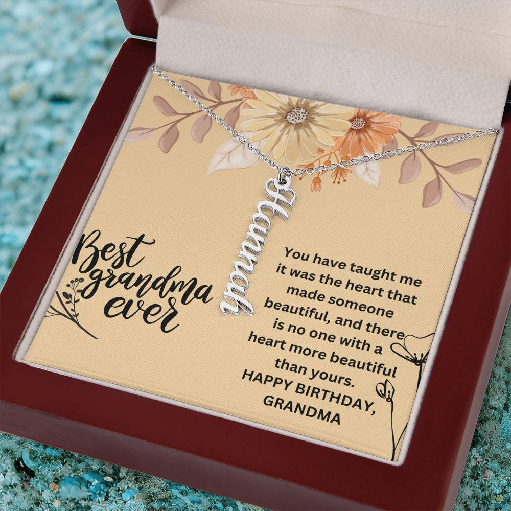 Best Grandma Ever | Happy Birthday | Name Necklace