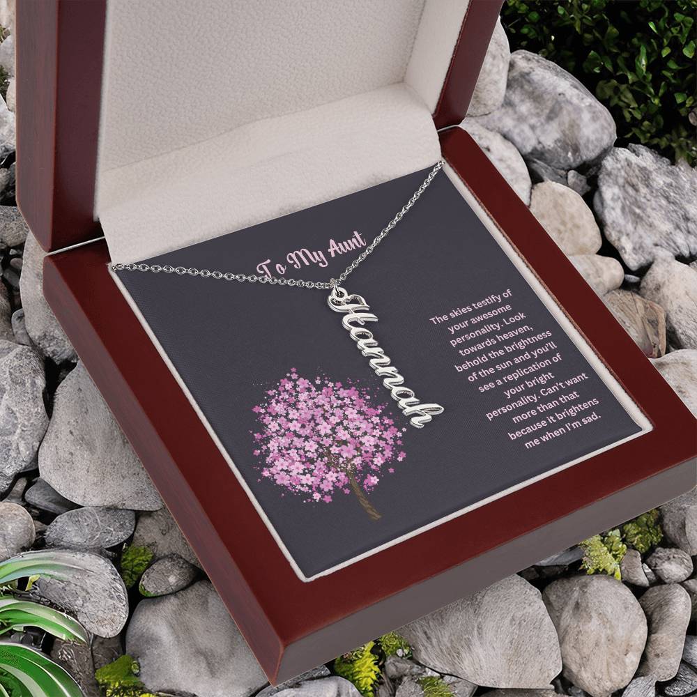 To My Aunt | Pendant Name Necklace