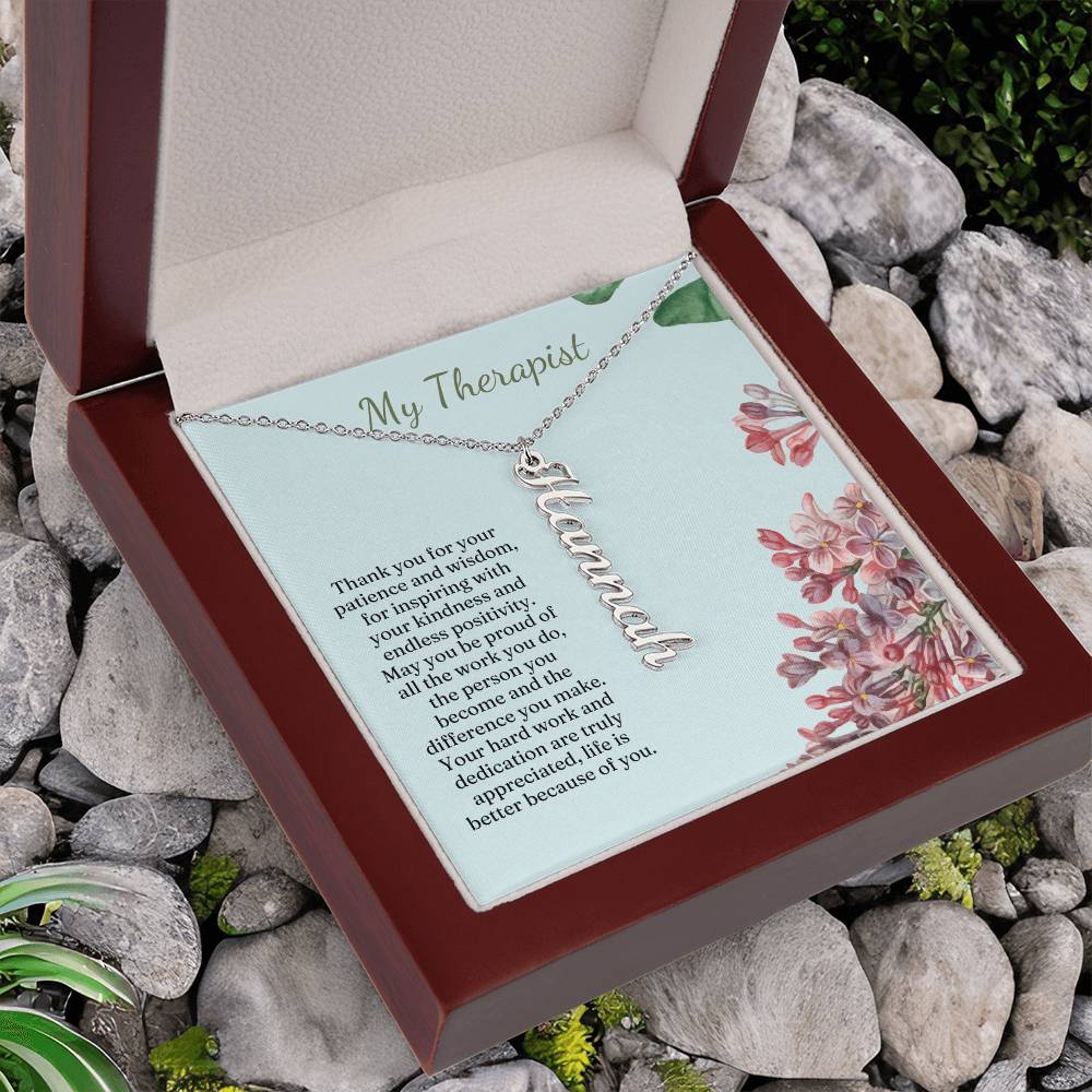 My Therapist | Thank You For Your Patience | Professional Name Pendant Necklace