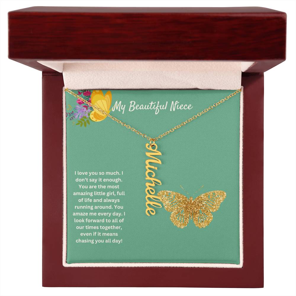 My Beautiful Niece | I Love You So Much | Name Necklace