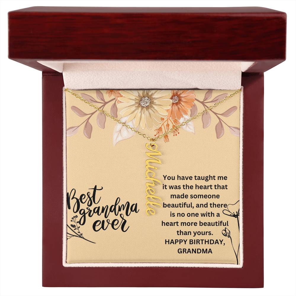 Best Grandma Ever | Happy Birthday | Name Necklace