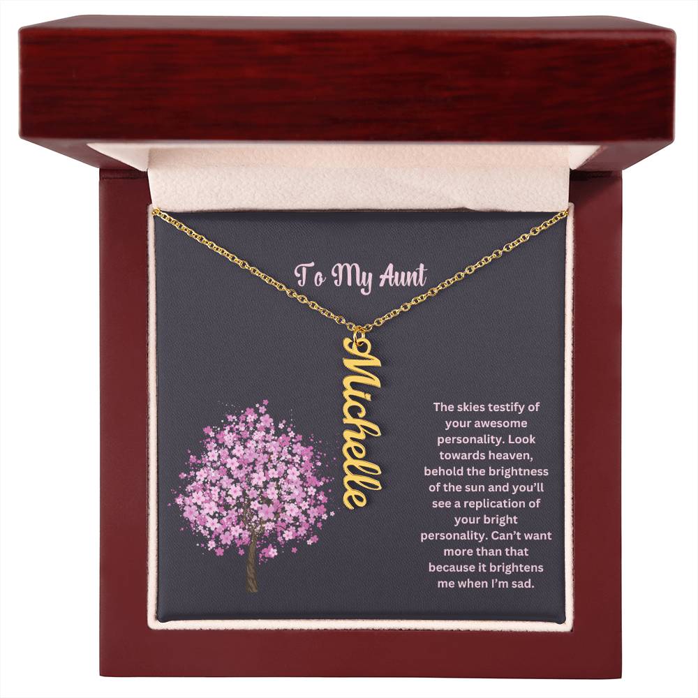 To My Aunt | Pendant Name Necklace