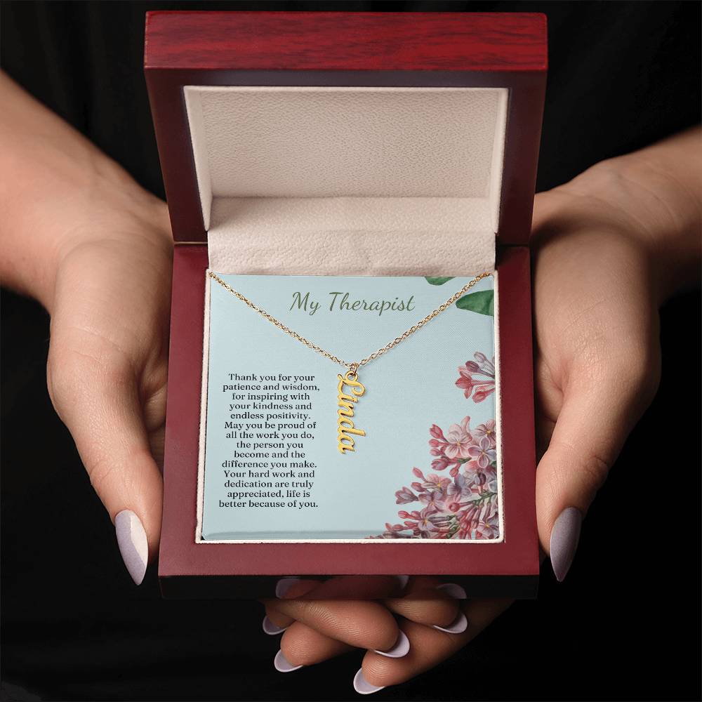 My Therapist | Thank You For Your Patience | Professional Name Pendant Necklace