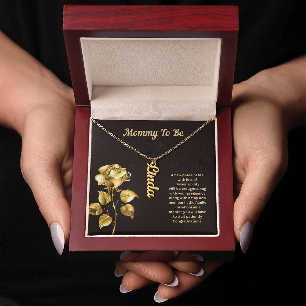 Mommy To Be | Congratulations | Pregnancy Name Necklace