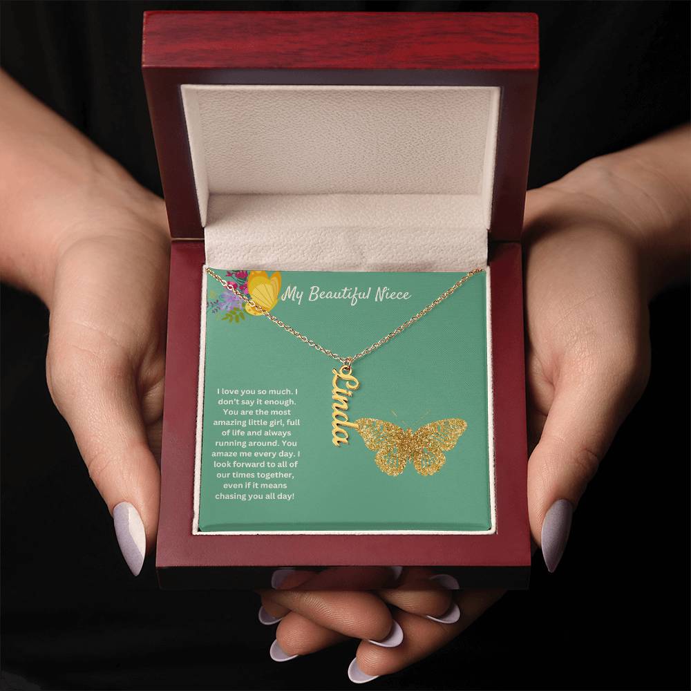 My Beautiful Niece | I Love You So Much | Name Necklace