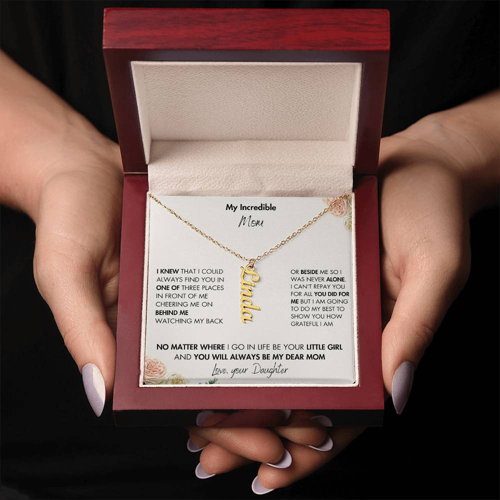 My Incredible Mom | Flower Name Necklace