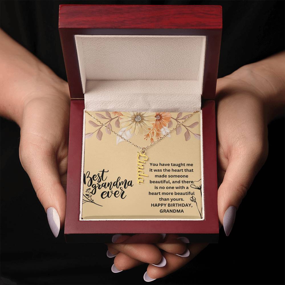 Best Grandma Ever | Happy Birthday | Name Necklace