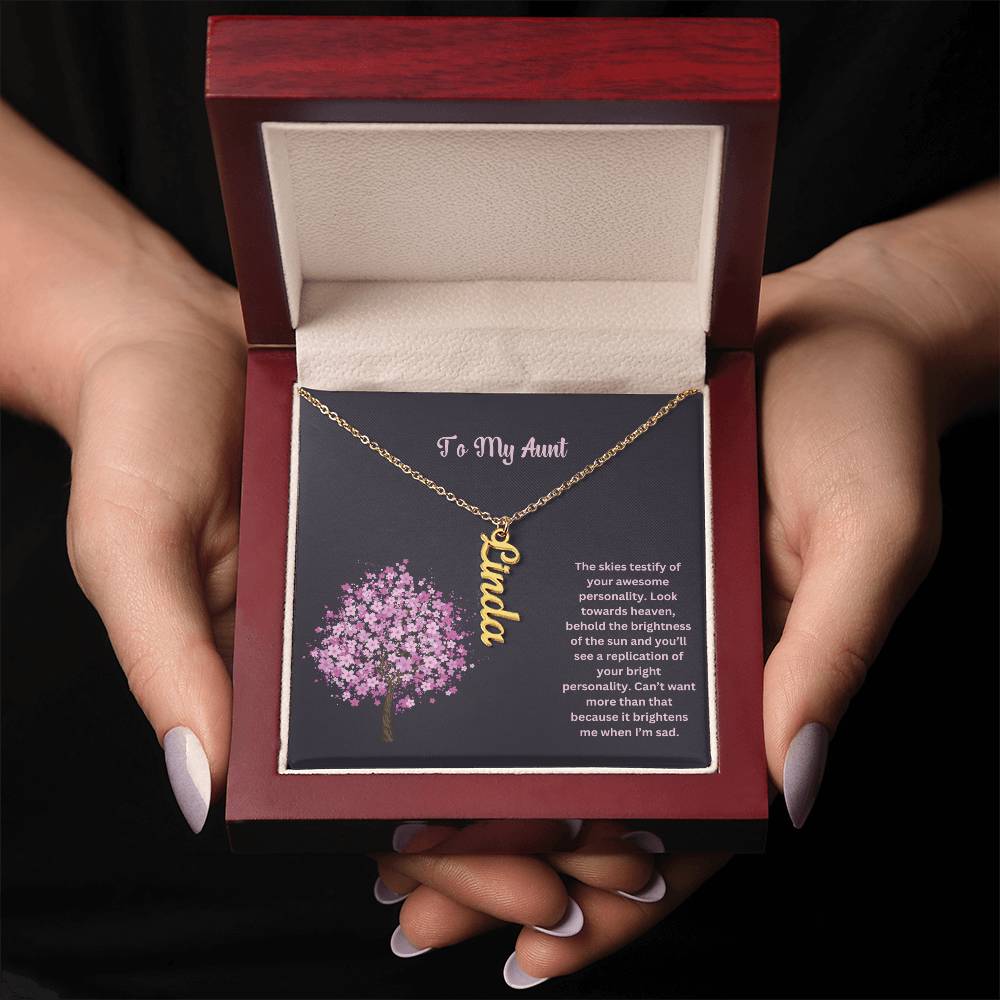To My Aunt | Pendant Name Necklace