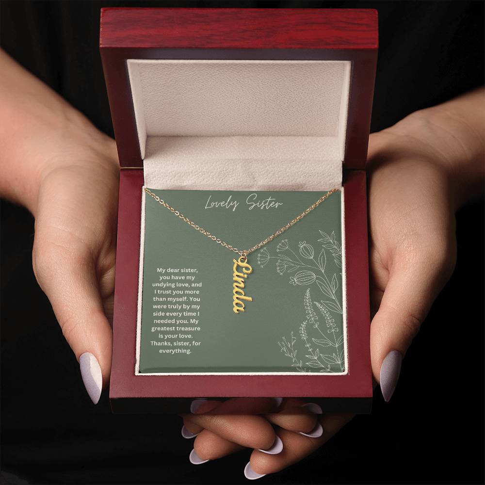 Lovely Sister | You Have My Undying Love | Name Necklace