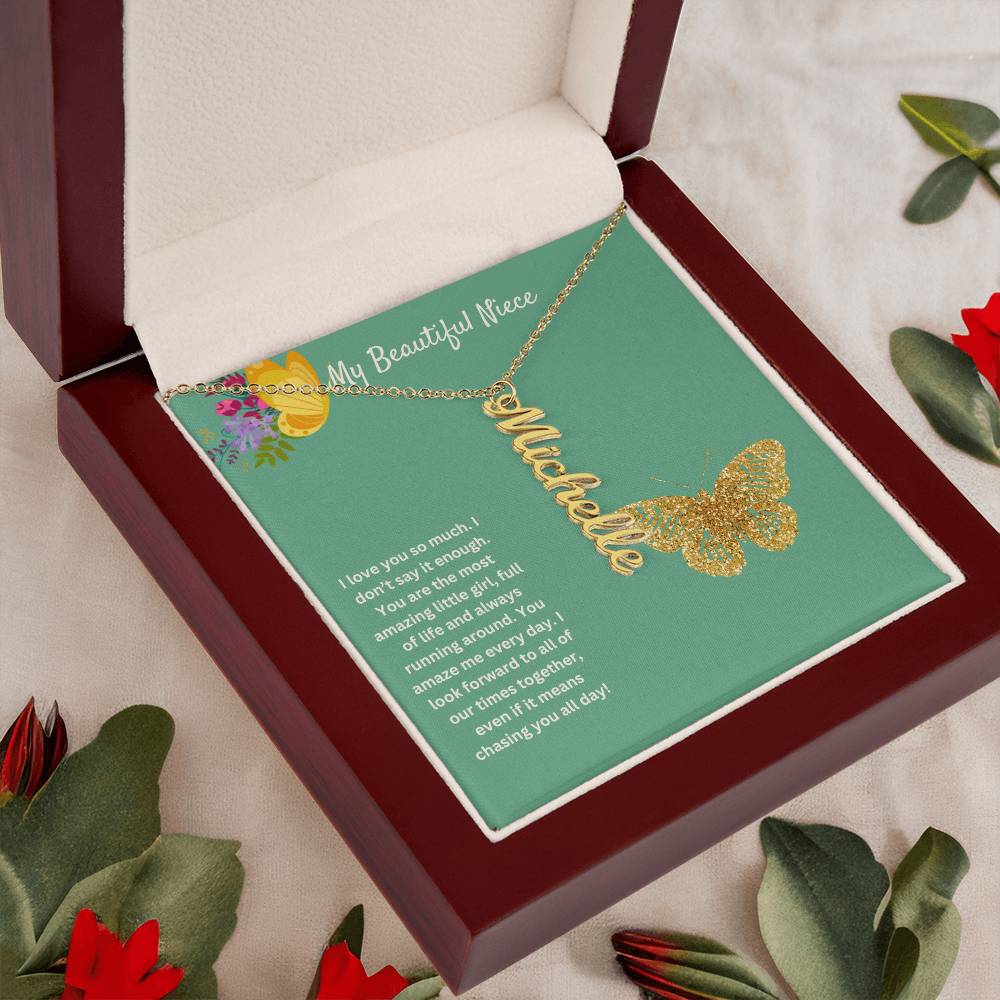 My Beautiful Niece | I Love You So Much | Name Necklace