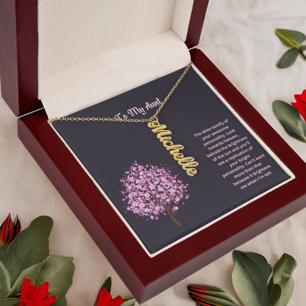 To My Aunt | Pendant Name Necklace