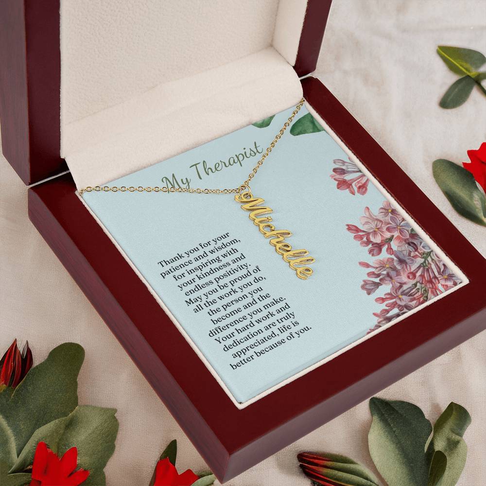 My Therapist | Thank You For Your Patience | Professional Name Pendant Necklace