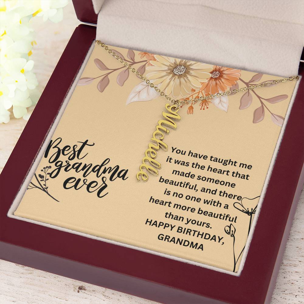 Best Grandma Ever | Happy Birthday | Name Necklace