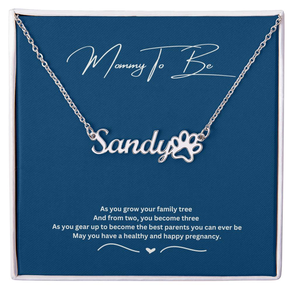 Mommy To Be | May You Have A Healthy And Happy Pregnancy | Name Necklace