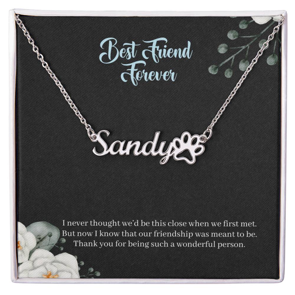 Best Friend Forever | Our Friendship Is Meant To Be | Custom Name Necklace