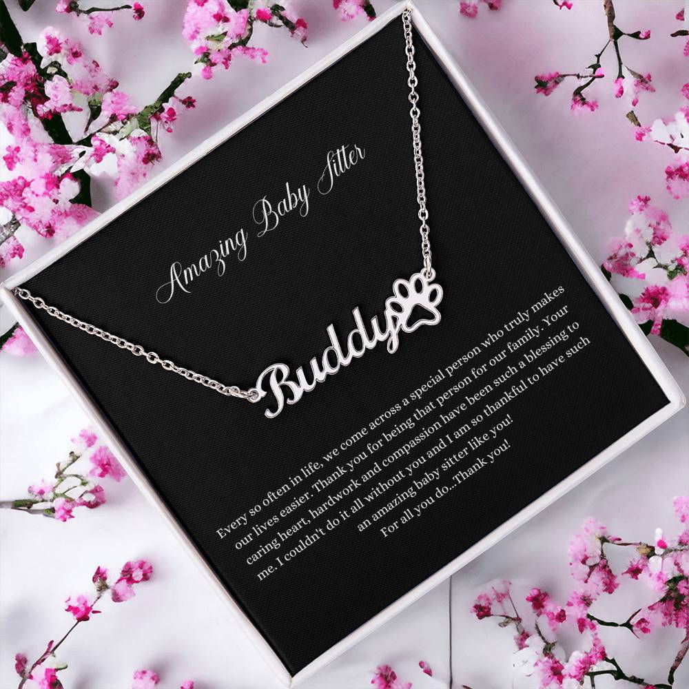 Amazing Baby Sitter | Professional Name Necklace