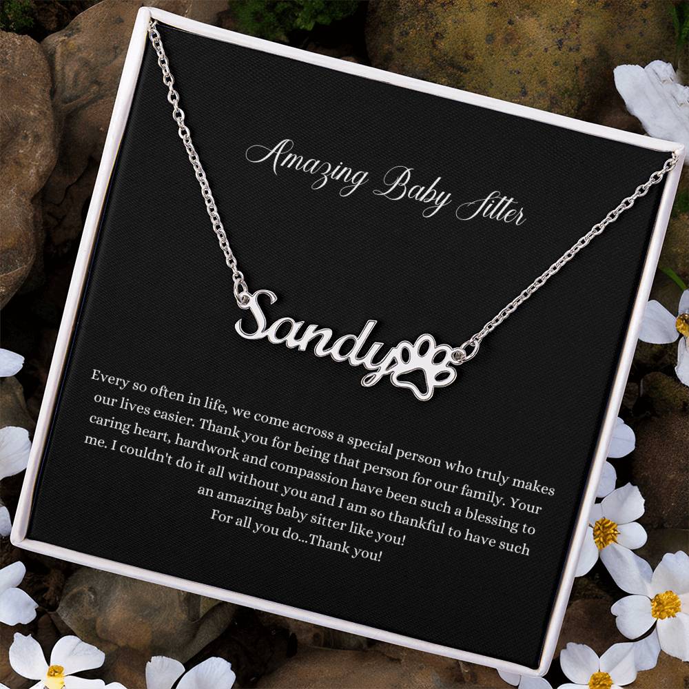 Amazing Baby Sitter | Professional Name Necklace