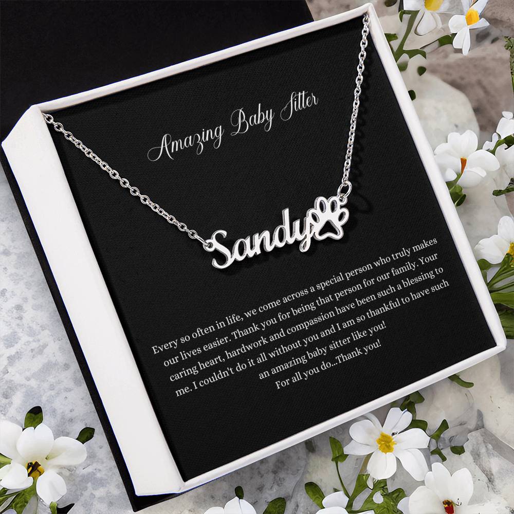 Amazing Baby Sitter | Professional Name Necklace