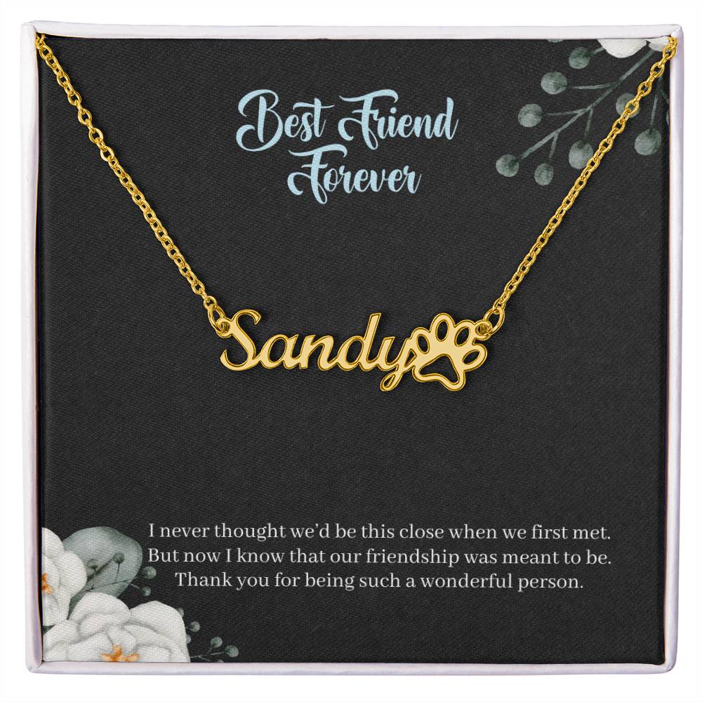 Best Friend Forever | Our Friendship Is Meant To Be | Custom Name Necklace