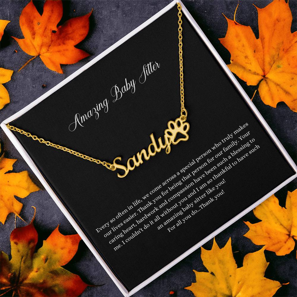 Amazing Baby Sitter | Professional Name Necklace
