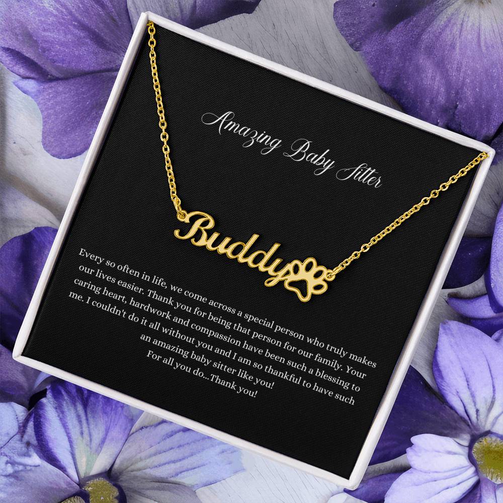Amazing Baby Sitter | Professional Name Necklace