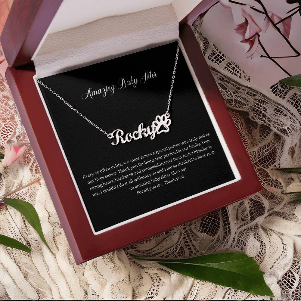 Amazing Baby Sitter | Professional Name Necklace