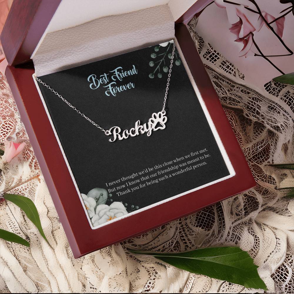 Best Friend Forever | Our Friendship Is Meant To Be | Custom Name Necklace