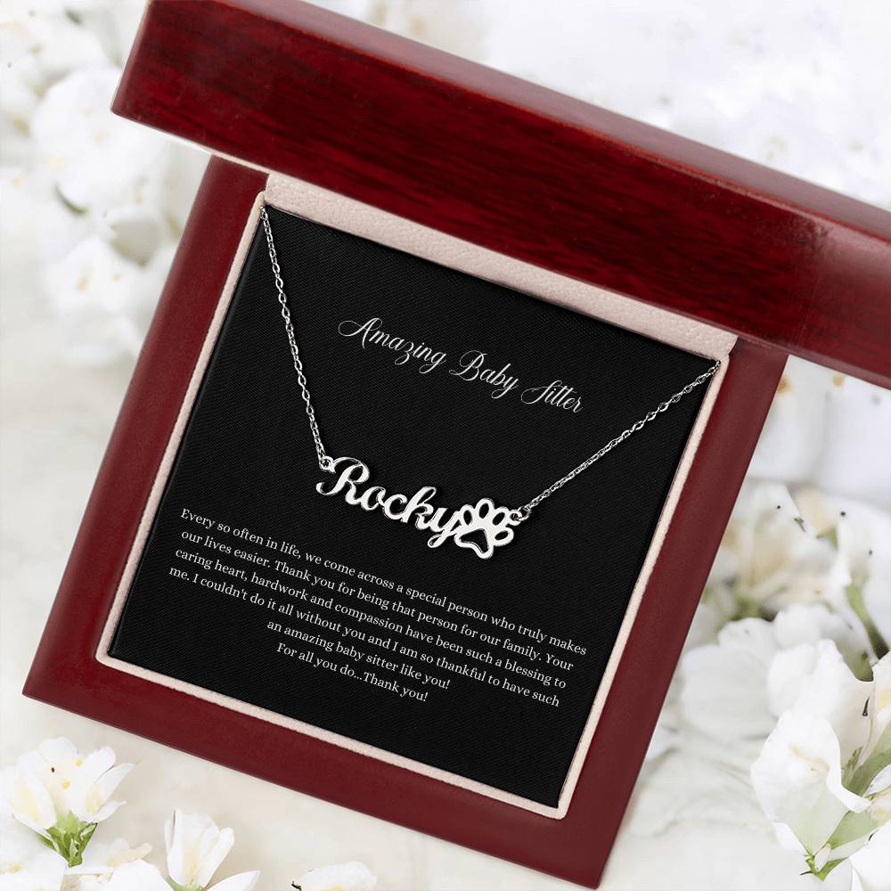 Amazing Baby Sitter | Professional Name Necklace