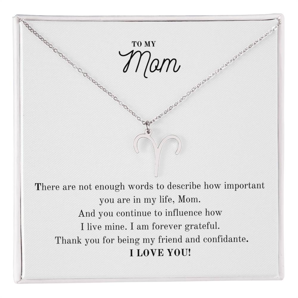 To My Mom | I Am Forever Grateful | Pendant Necklace