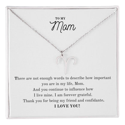 To My Mom | I Am Forever Grateful | Pendant Necklace