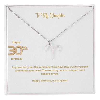 To My Daughter | Happy 30th Birthday | Zodiac Necklace