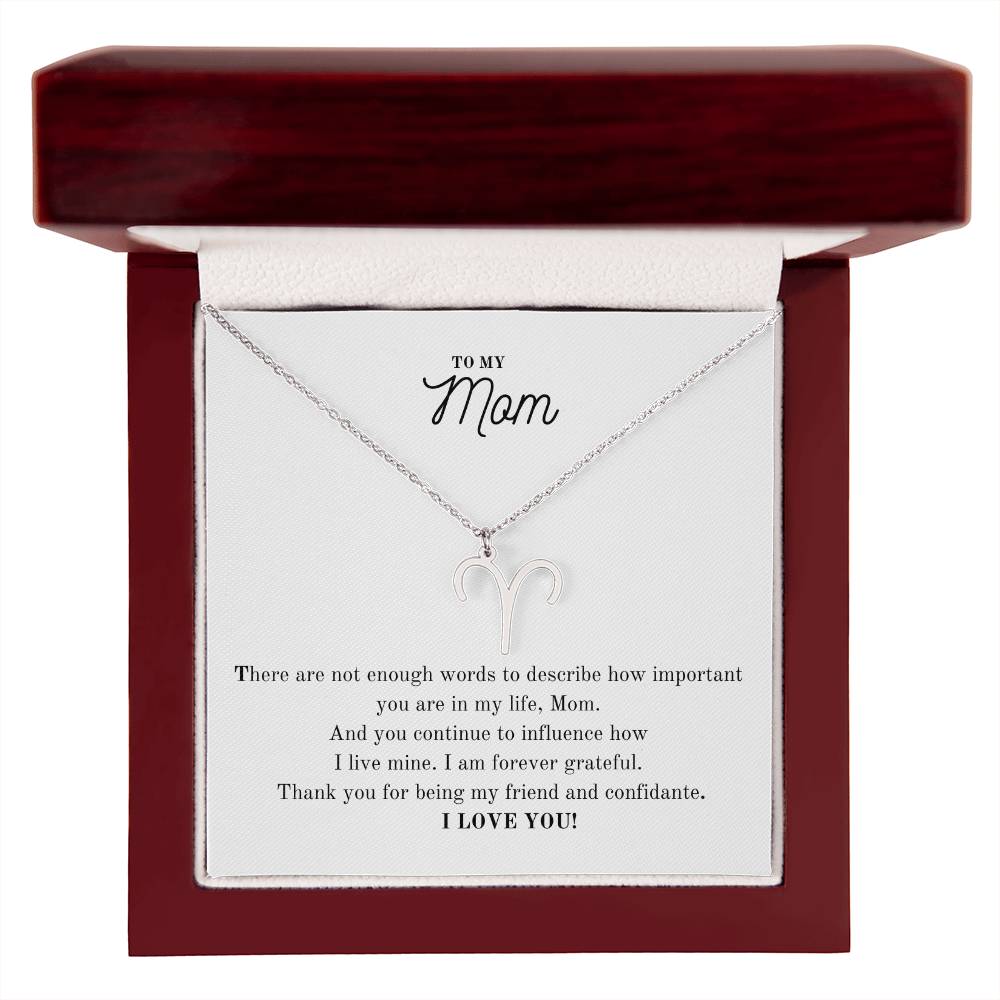 To My Mom | I Am Forever Grateful | Pendant Necklace