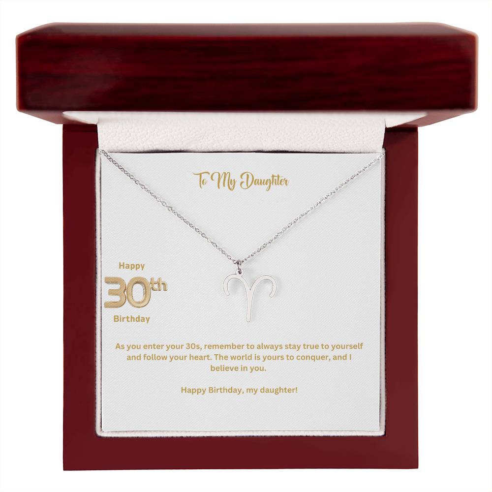 To My Daughter | Happy 30th Birthday | Zodiac Necklace